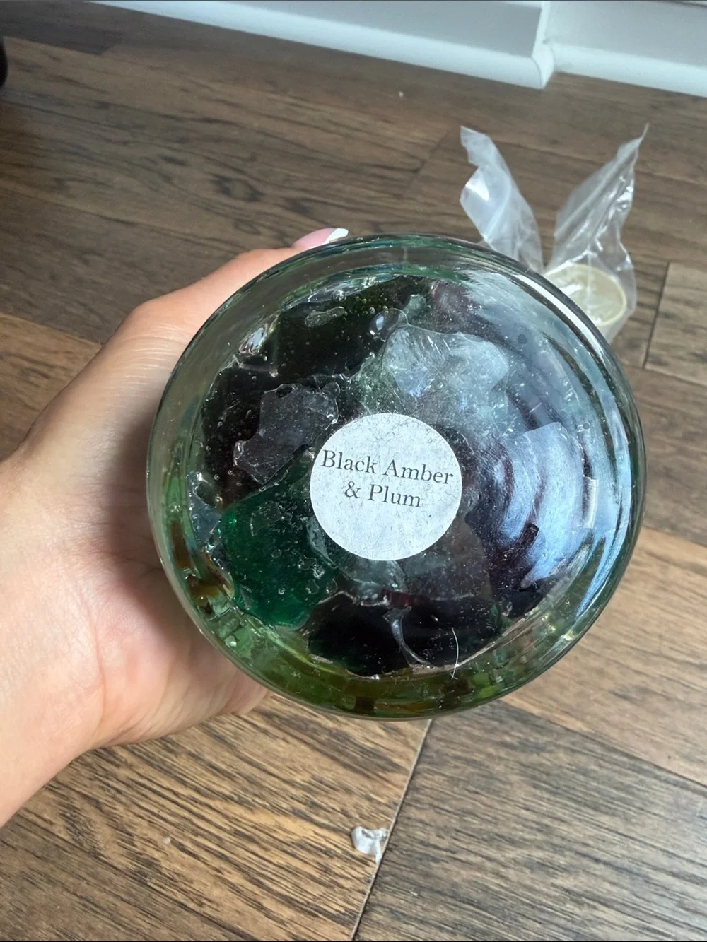 Handmade Multicolor Sea Glass Gel Candle